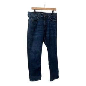 34 Heritage Charisma Comfort-Rise Classic Luxury Men's Blue Jeans